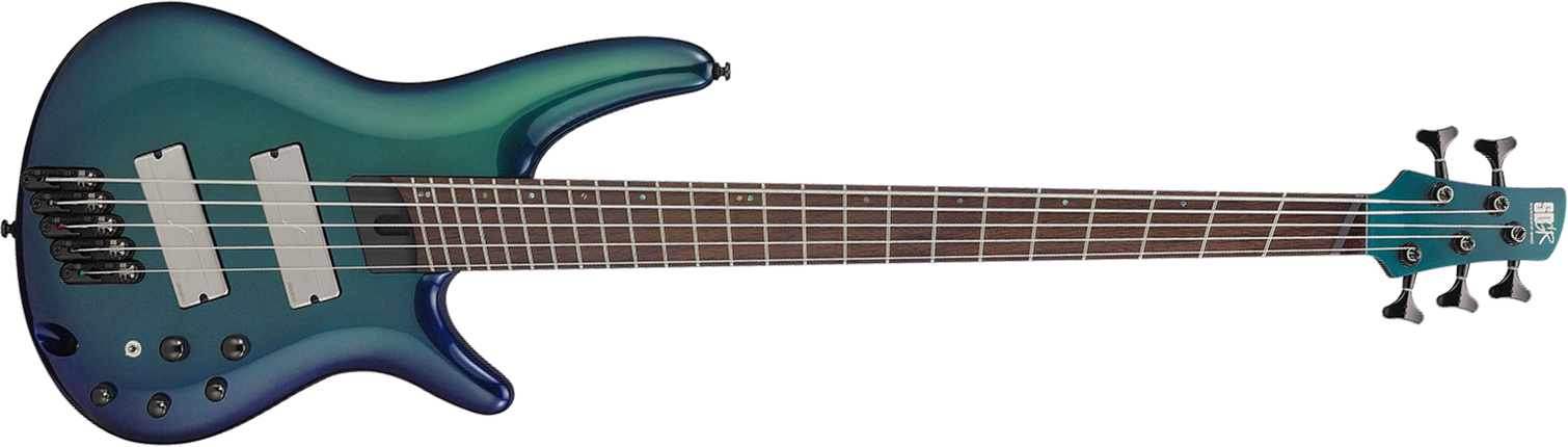 Ibanez Srms725 Bcm Workshop 5c Multiscale Active Fishman Fluence Pp - Blue Chameleon - Basse Électrique Solid Body - Main picture