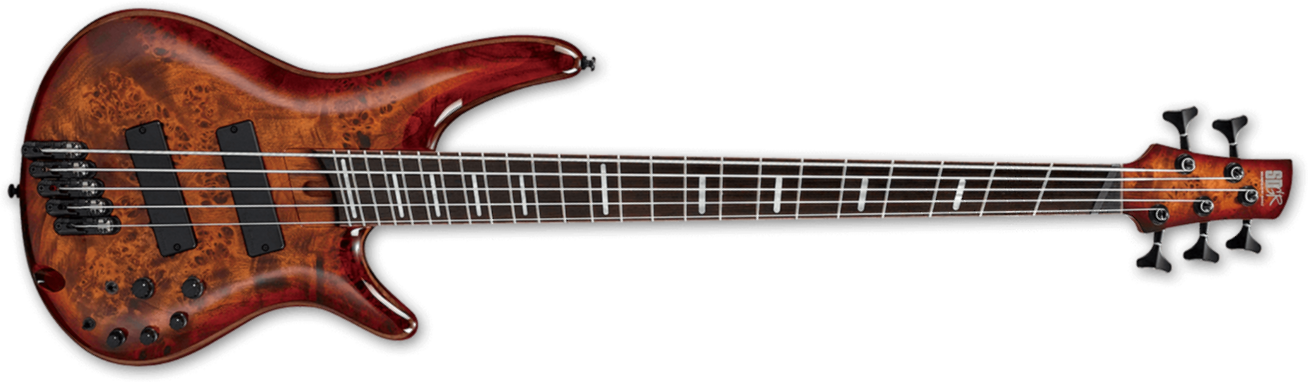 Ibanez Srms805 Btt Bass Workshop Multiscale Active - Brown Topaz Burst - Basse Électrique Solid Body - Main picture