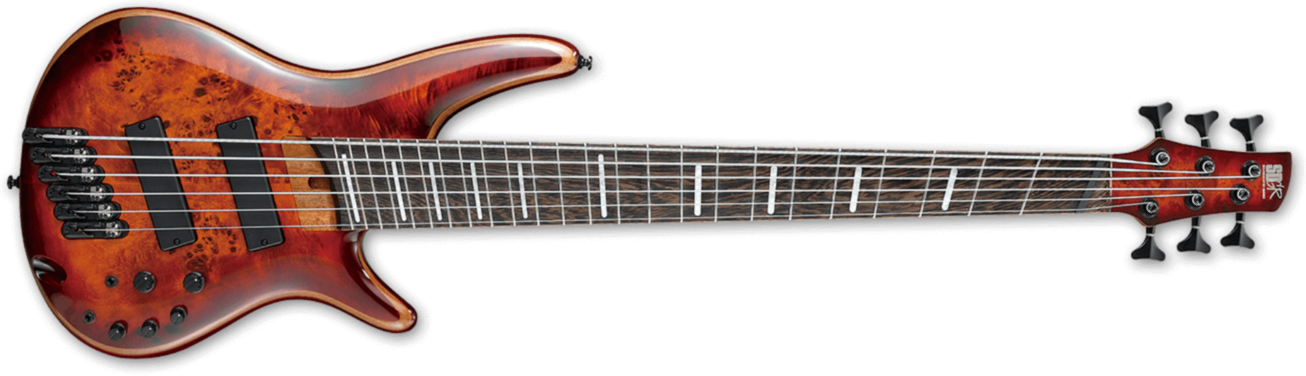 Ibanez Srms806 Btt Bass Workshop 6-cordes Multiscale Active - Brown Topaz Burst - Basse Électrique Solid Body - Main picture