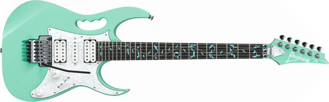 Ibanez Steve Vai Jem70v Sfg Premium Hsh Dimarzio Fr - Sea Foam Green - Guitare Électrique Forme Str - Main picture