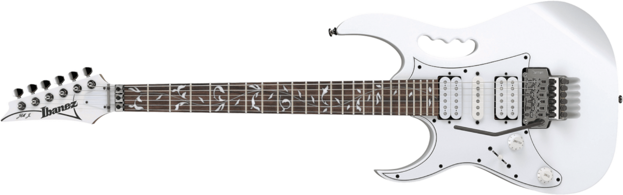 Ibanez Steve Vai Jemjrl Signature Gaucher Fr Hh Ja - White - Guitare Électrique Gaucher - Main picture