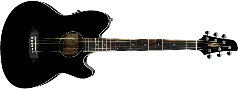 Ibanez Tcy10e Bk Talman Cw Epicea Sapele Pur - Black - Guitare Folk - Main picture