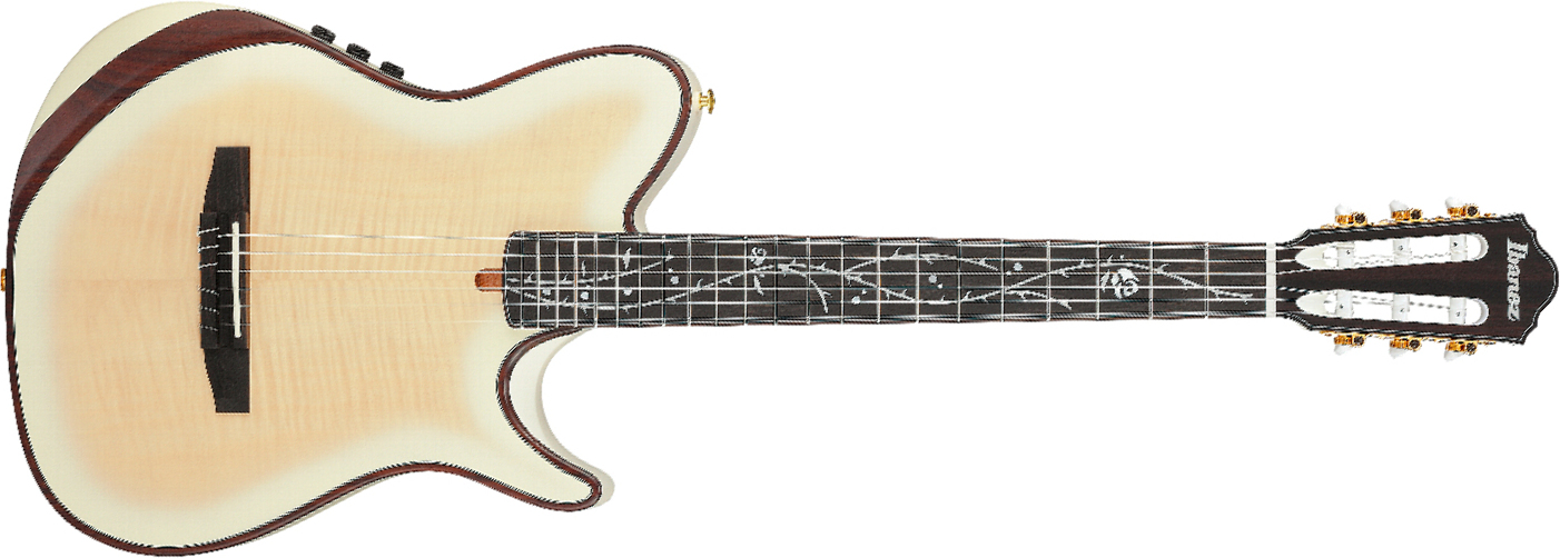 Ibanez Tim Henson Tod100fmn Tmm Jap Signature Erable Okoume Eb - Toasted Marshmallow Matte - Guitare Classique Format 4/4 - Main picture
