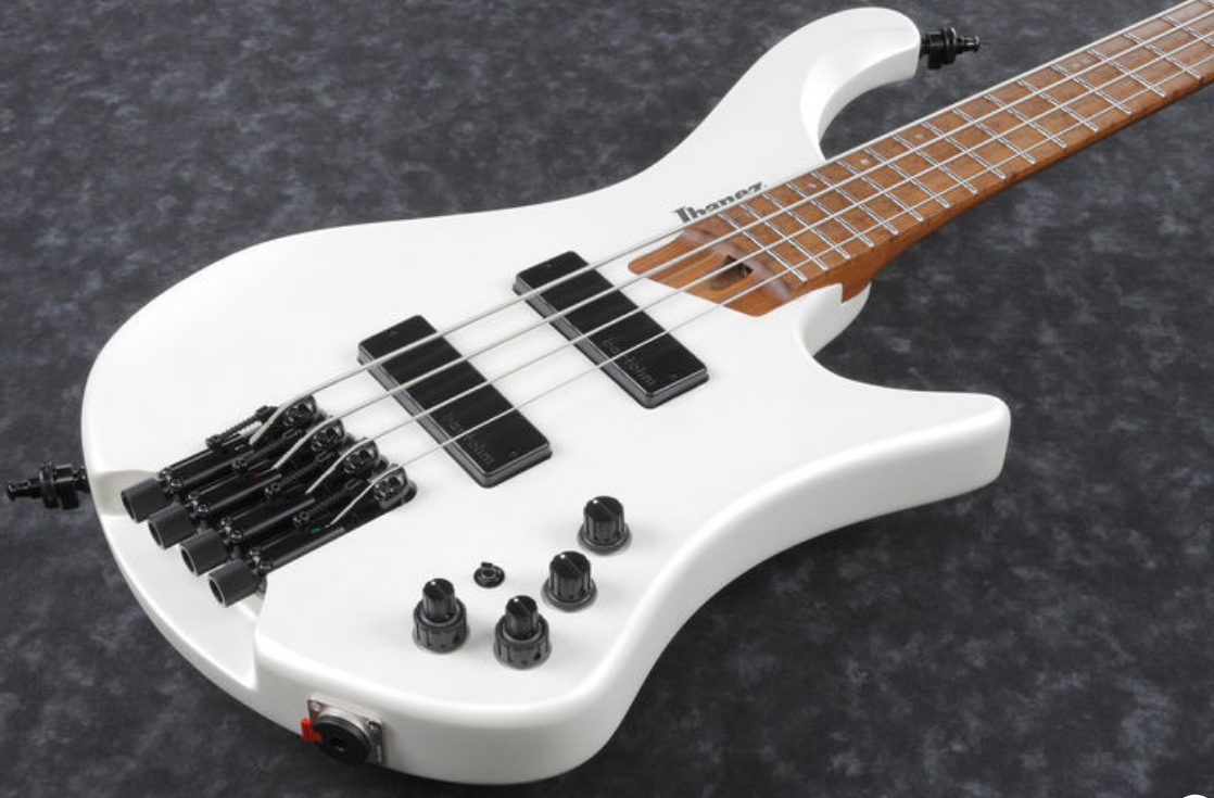 Ibanez Ehb1000 Pwm Workshop Active Bartolini Mn - Pearl White Matte - Basse Électrique Solid Body - Variation 2