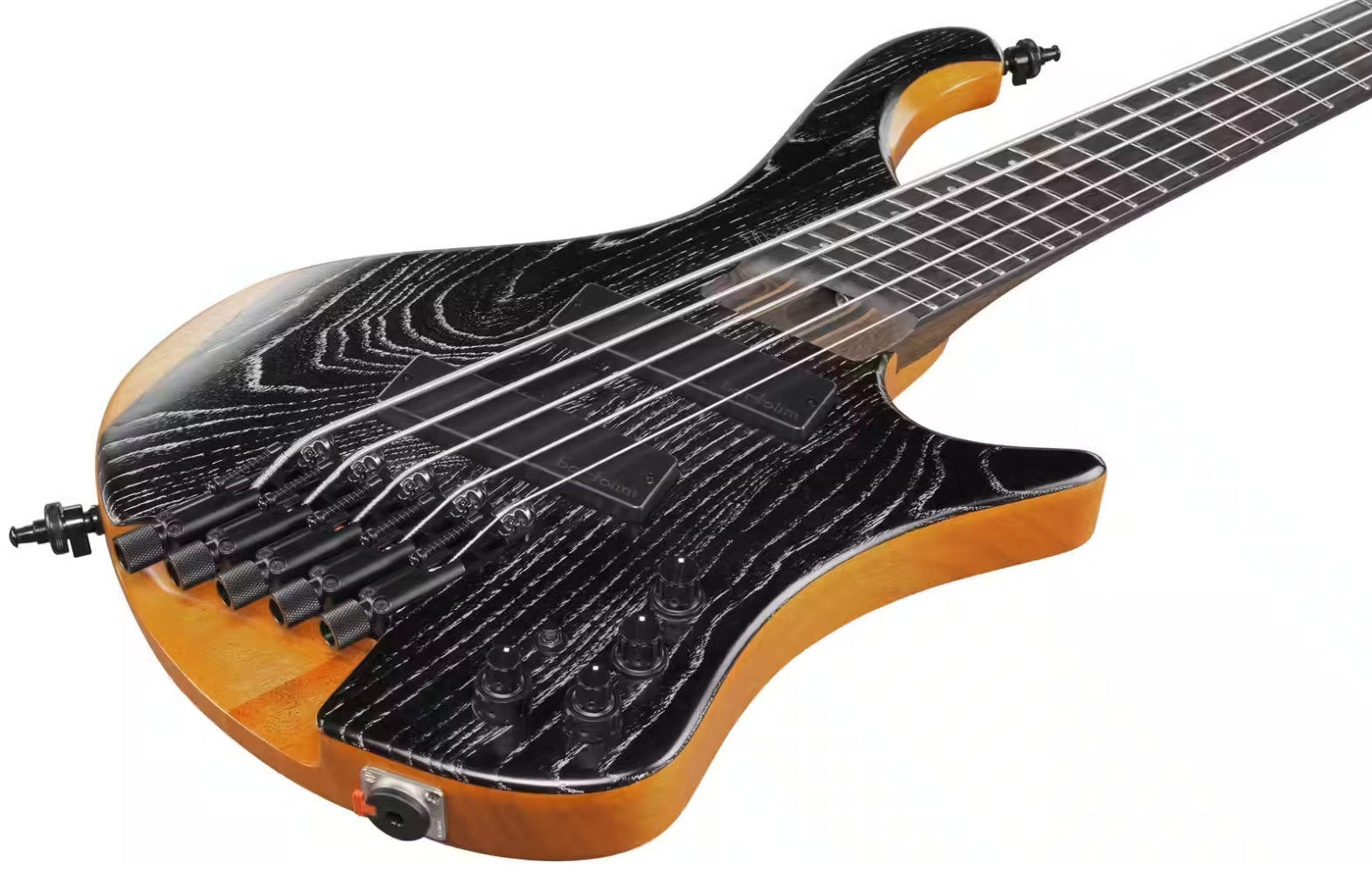 Ibanez Ehb1135ms Skl Workshop Multiscale 5c Active Bartolini Pp - Silver Wave Black Low Gloss - Basse Électrique Solid Body - Variation 2