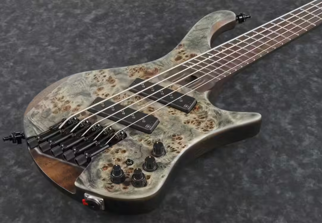 Ibanez Ehb1505ms Bif Workshop Multiscale 5c Active Pp - Black Ice Flat - Basse Électrique Solid Body - Variation 1