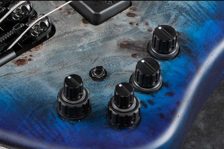 Ibanez Ehb1505ms Plf Workshop Multiscale 5c Active Pp - Pacific Blue Burst Flat - Basse Électrique Solid Body - Variation 3