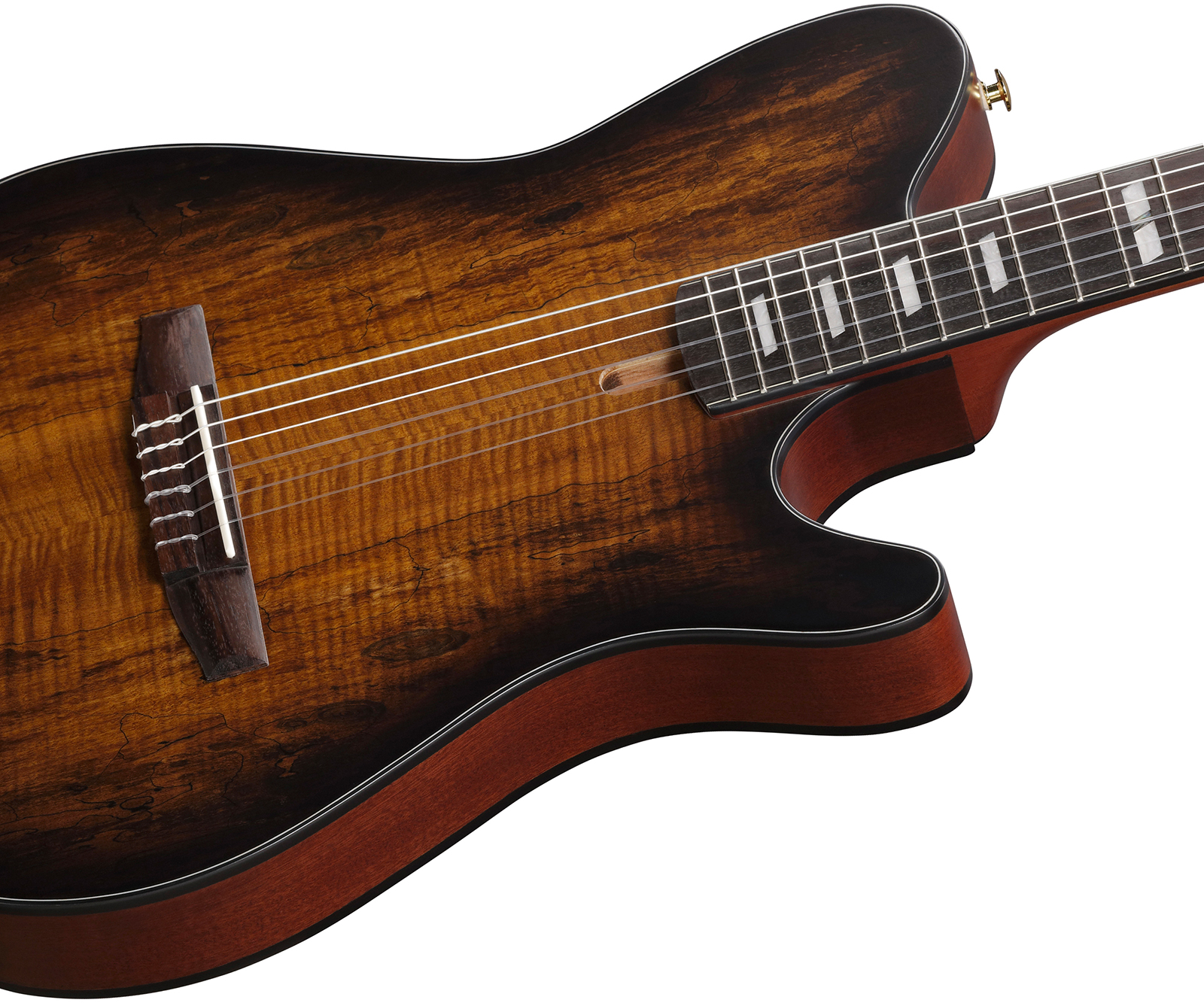 Ibanez Frh20qmn Tcl Fr Hollow Cw Erable Sapele Rw - Tobacco Burst Low Gloss - Guitare Classique Format 4/4 - Variation 2