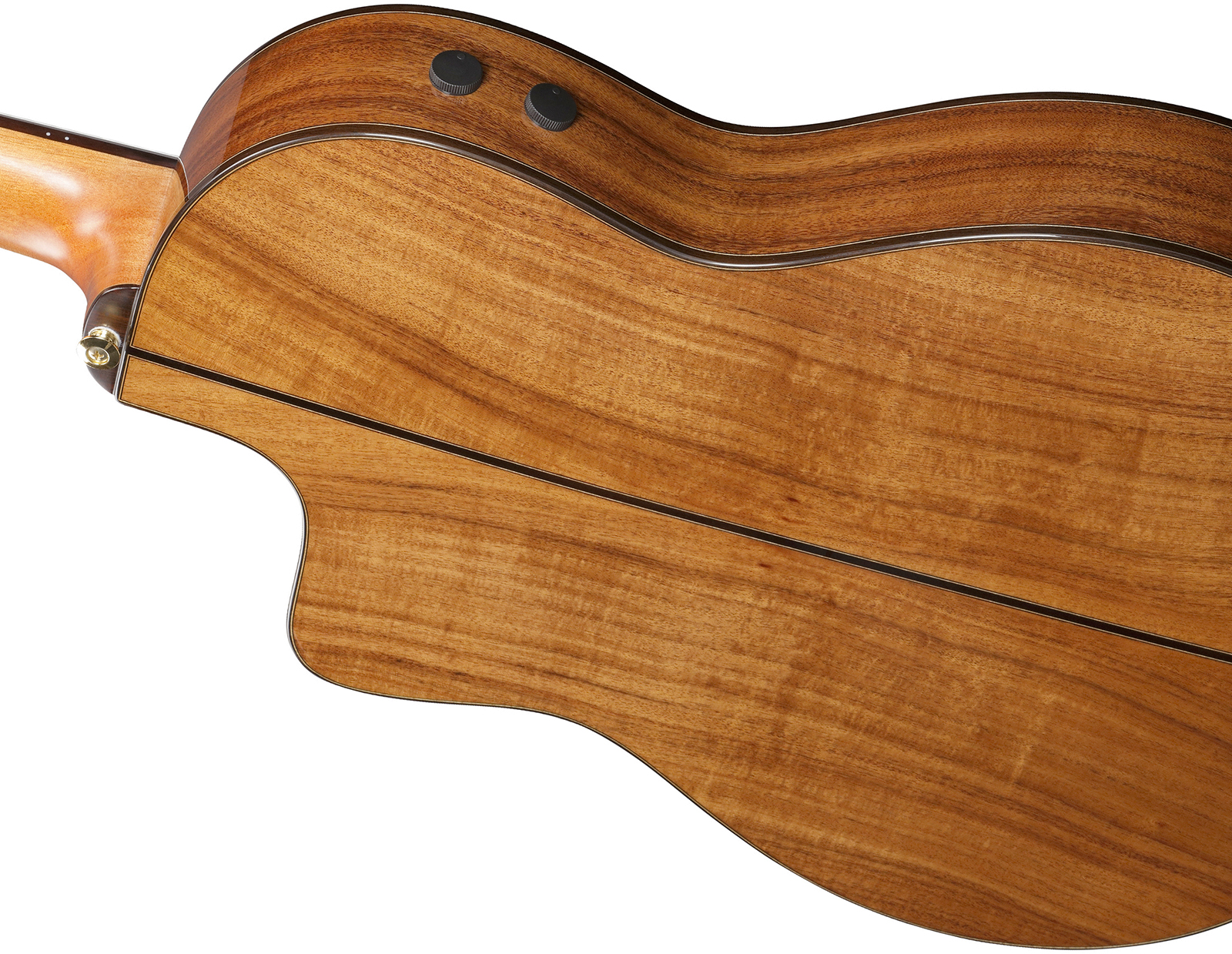 Ibanez Ga360tce Nt Classical 4/4 Thinline Epicea Acacia Rw - Transparent Black High Gloss - Guitare Classique Format 4/4 - Variation 3