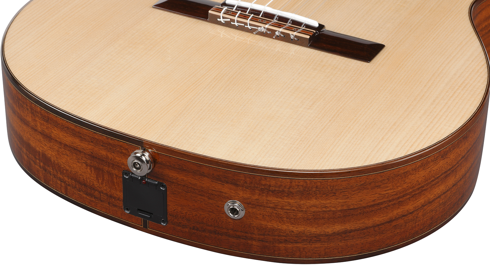 Ibanez Ga360tce Nt Classical 4/4 Thinline Epicea Acacia Rw - Natural High Gloss - Guitare Classique Format 4/4 - Variation 4