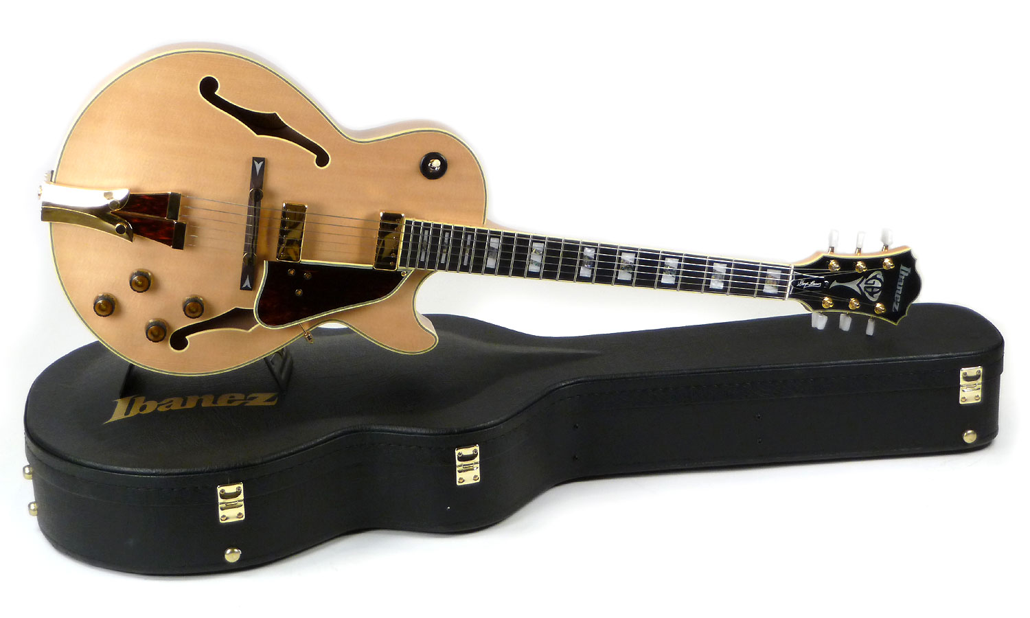 Ibanez George Benson Gb10 Nt Prestige Japon Hh Ht Eb - Natural - Guitare Électrique 3/4 Caisse & Jazz - Variation 1