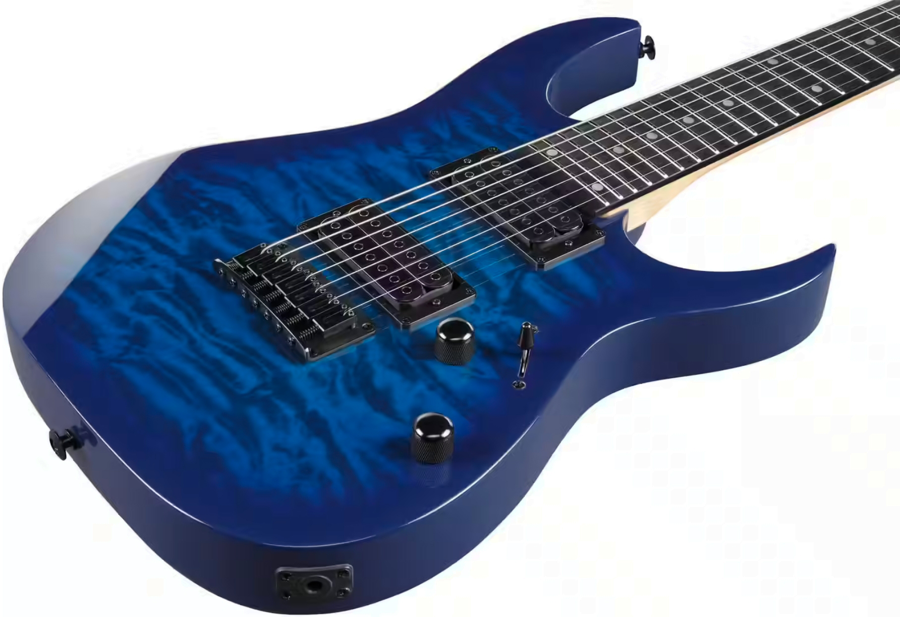 Ibanez Grg7221qa Tbb Gio 7c 2h Ht Pur - Transparent Blue Burst - Guitare Électrique Forme Str - Variation 2