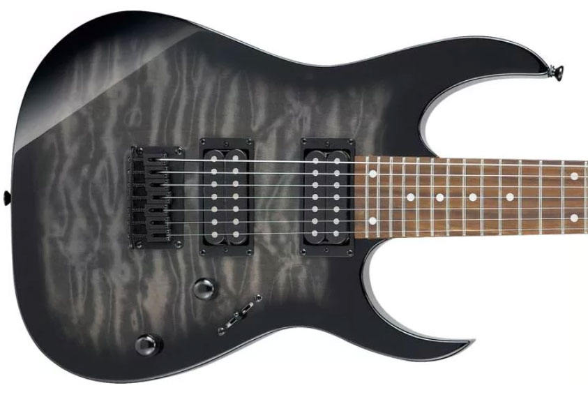 Ibanez Grg7221qa Tks Standard Hh Ht Nzp - Trans Black Sunburst - Guitare Électrique 7 Cordes - Variation 1