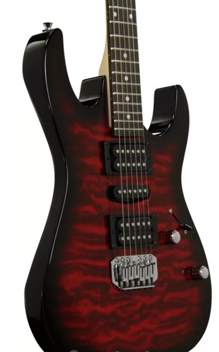 Ibanez Grx70qa Trb Gio Hsh Trem Nzp - Transparent Red Burst - Guitare Électrique Forme Str - Variation 1