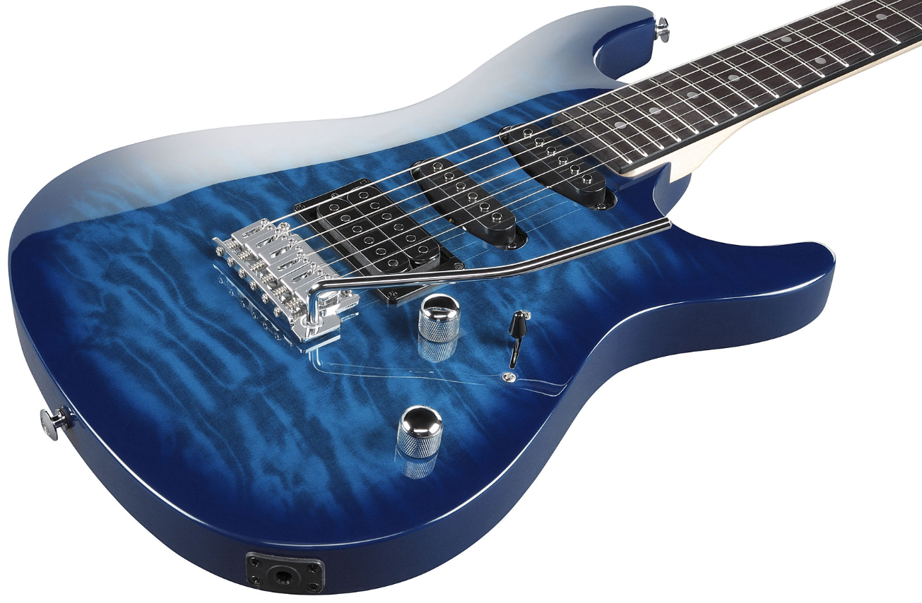 Ibanez Gsa60qa Tbb Gio Hss Trem Pur - Transparent Blue Burst - Guitare Électrique Forme Str - Variation 2