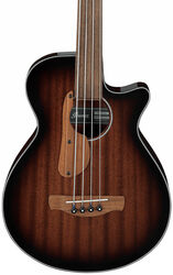 Basse acoustique Ibanez AEGB24FE MHS Fretless - Mahogany sunburst