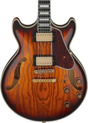 Guitare électrique 1/2 caisse Ibanez Artcore Expressionist AM93QA VVH - Vintage violin high gloss