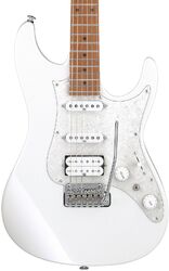Guitare électrique forme str Ibanez Prestige AZ2204 PW (Japan) - Pearl white