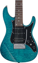 Guitare électrique forme str Ibanez Premium AZ447P1QM COB - Cosmic Blue