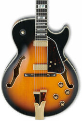 Guitare électrique 3/4 caisse & jazz Ibanez George Benson GB10SE BS - Brown sunburst