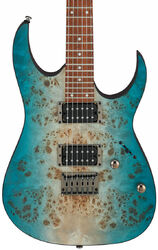 Guitare électrique forme str Ibanez RG421PB CHF Standard - Caribbean shoreline flat