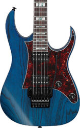 Guitare électrique forme str Ibanez Prestige Japan RG653DX TDF - Transparent Deep Blue Flat