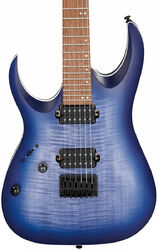 Guitare électrique forme str Ibanez RGA42FML BLF Standard LH - Blue lagoon burst flat