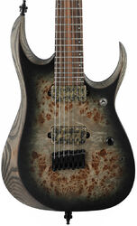 Guitare électrique baryton Ibanez RGD71ALPA CKF Axion Label - Charcoal burst black