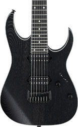 Guitare électrique forme str Ibanez Prestige Japan RGR762AHBF WK 7-String - weathered black