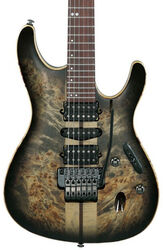 Guitare électrique forme str Ibanez S1070PBZ CKB Premium - Charcoal black burst