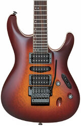 Guitare électrique forme str Ibanez S6570SK STB Prestige Japan - Sunset burst