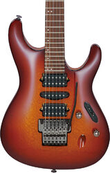 Guitare électrique forme str Ibanez Prestige Japan S6670SK STB - SUNSET BURST