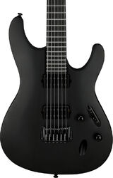 Guitare électrique forme str Ibanez Iron Label S721RB BKF - black flat