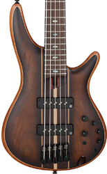 Basse électrique solid body Ibanez SR1355B DUF Premium 5-String - Dual mocha burst flat