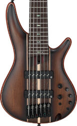 Basse électrique solid body Ibanez SR1356B DUF Premium 6-String - Dual mocha burst flat