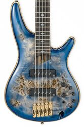 Basse électrique solid body Ibanez SR2605E CBB Premium - Cerulean blue burst