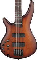 Basse électrique solid body Ibanez Standard SR505AL MHL LH 5-String - Mahogany Brown Burst Low Gloss