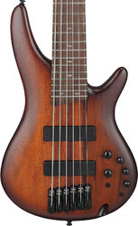 Basse électrique solid body Ibanez Standard SR506A MHL 6-String - Mahogany Brown Burst Low Gloss