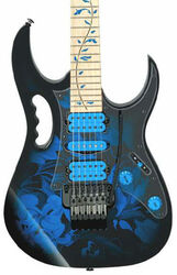 Guitare électrique forme str Ibanez Steve Vai JEM77P BFP Premium - Blue floral pattern