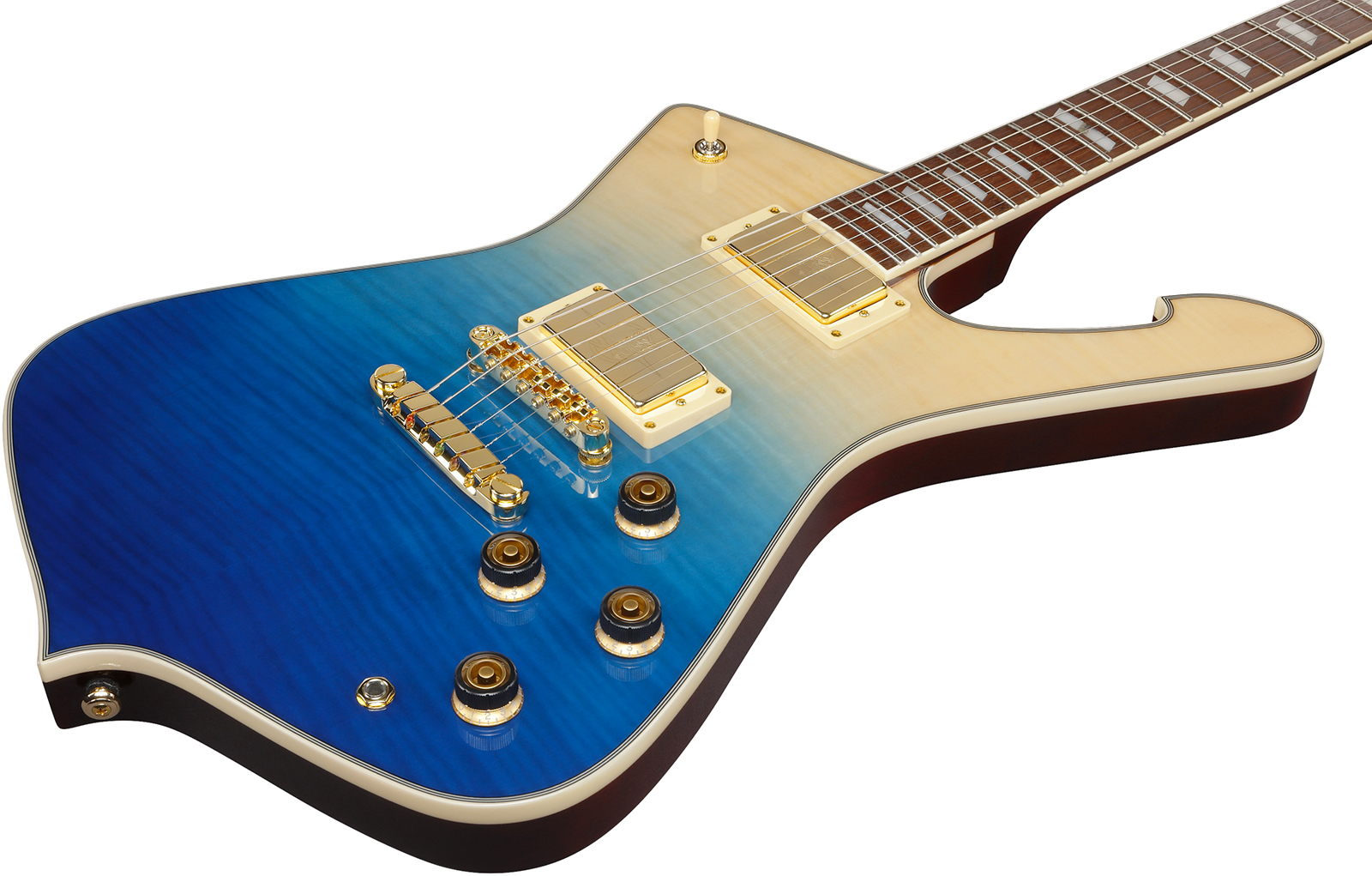 Ibanez Ic420fm Tbg Iceman 2h Ht Jat - Transparent Blue Gradation - Guitare Électrique Forme Str - Variation 2