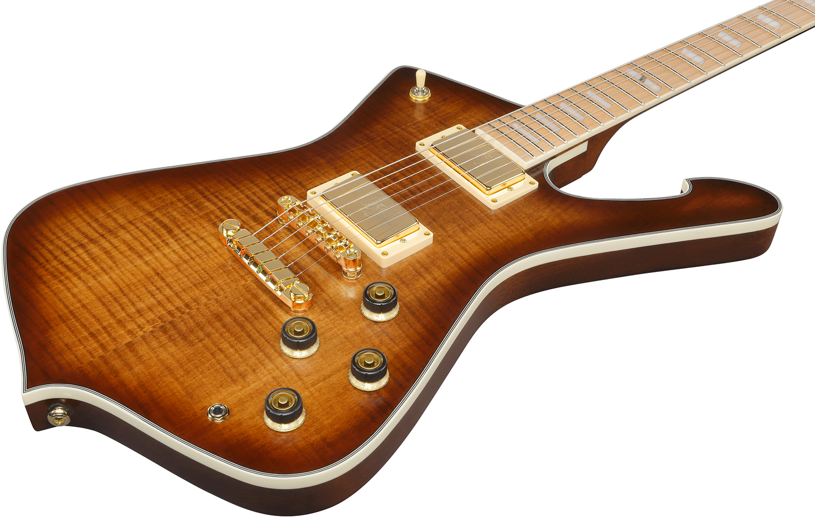 Ibanez Ic420mfm Cml Iceman 2h Ht Mn - Caramel Burst Low Gloss - Guitare Électrique RÉtro Rock - Variation 2
