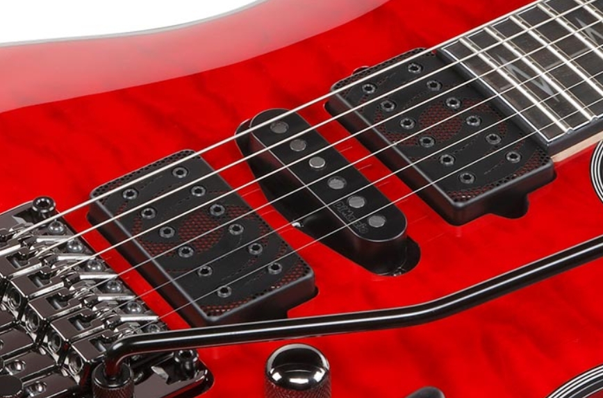 Ibanez Nita Strauss Jiva10r Trc Signature Hsh Dimarzio Fr Eb - Torch Red - Guitare Électrique Forme Str - Variation 3