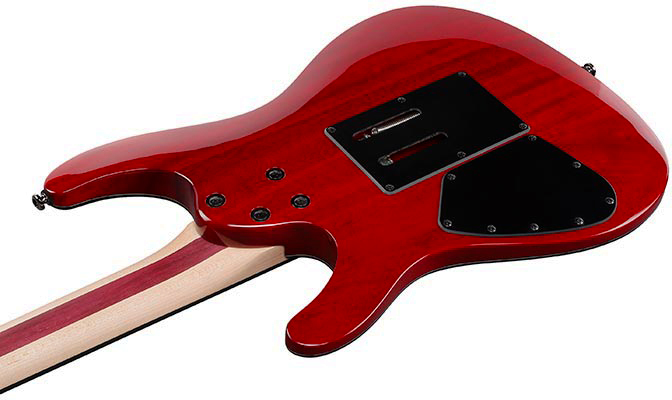 Ibanez Nita Strauss Jiva10r Trc Signature Hsh Dimarzio Fr Eb - Torch Red - Guitare Électrique Forme Str - Variation 4