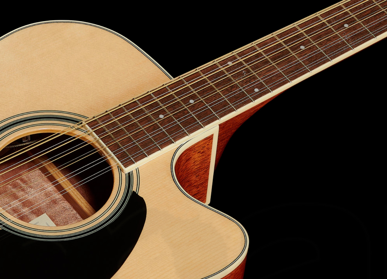 Ibanez Pf1512ece Nt Performance Dreadnought Cw 12c Epicea Acajou Lau - Natural - Guitare Folk - Variation 2