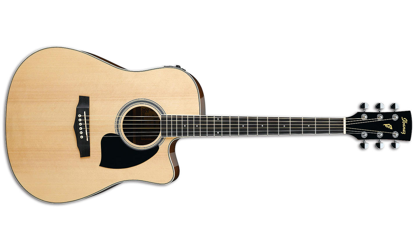 Ibanez Pf15ece Nt Dreadnought Cw Epicea Acajou Lau - Natural - Guitare Electro Acoustique - Variation 1