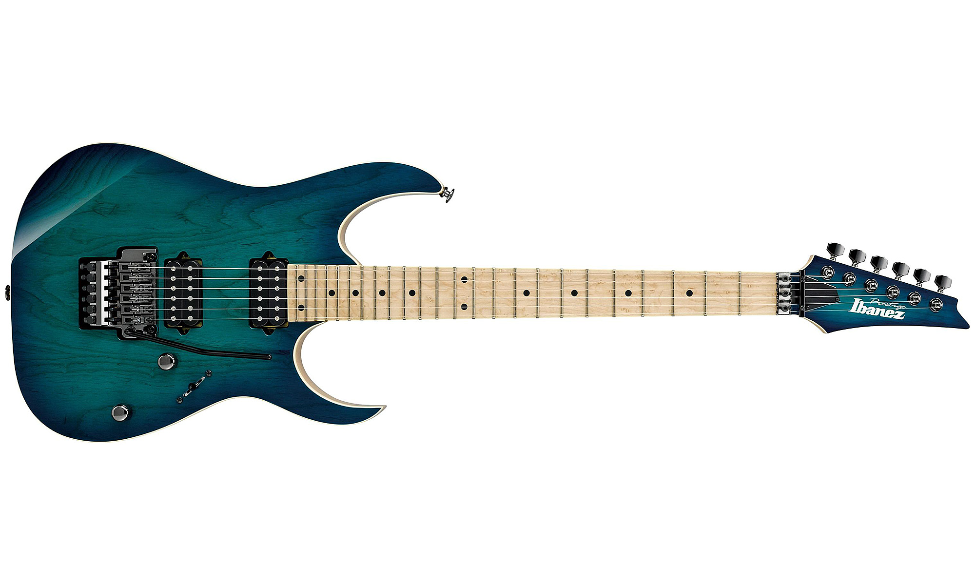 Ibanez Rg652ahm Ngb Prestige Japon Hh Dimarzio Fr Mn - Nebula Green Burst - Guitare Électrique Forme Str - Variation 1