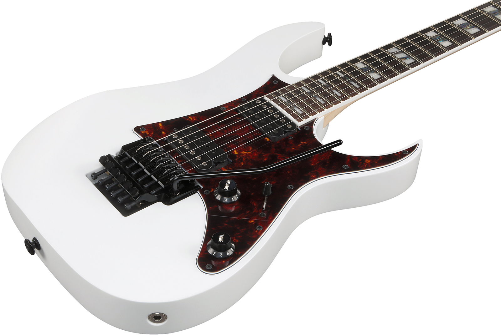 Ibanez Rg653dx Whf Prestige Jap 2h Dimarzio Fr Rw - White Flat - Guitare Électrique Forme Str - Variation 2