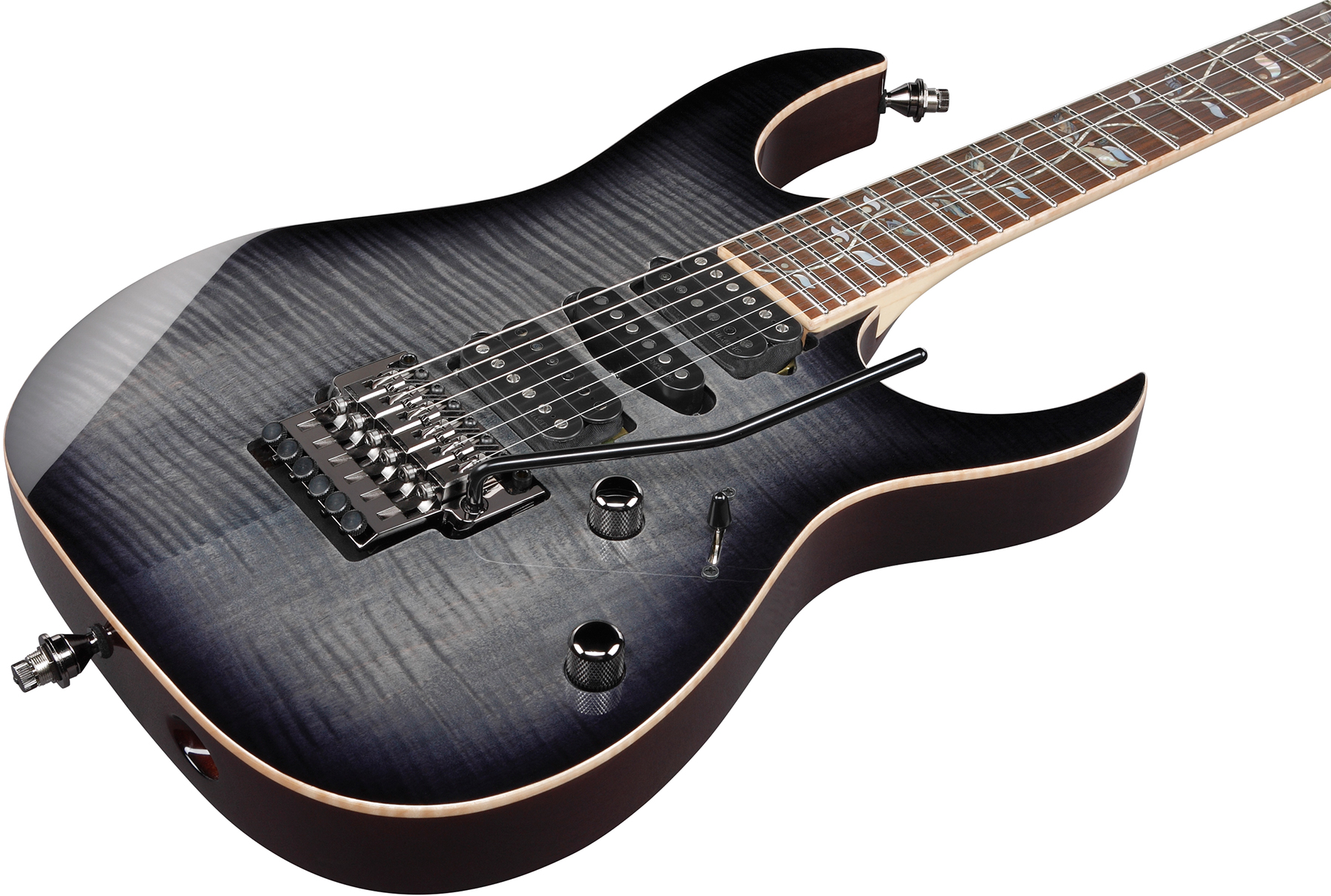 Ibanez Rg8570 Bre J.custom Jap Hsh Dimarzio Fr Eb - Black Rutile - Guitare Électrique Forme Str - Variation 2
