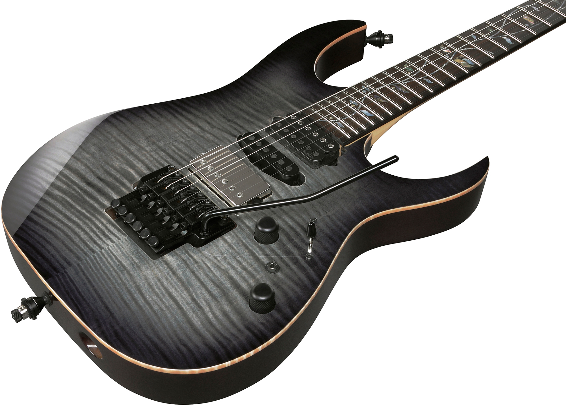 Ibanez Rg8870 Bre J.custom Jap Hsh Dimarzio Fr Eb - Black Rutile - Guitare Électrique Forme Str - Variation 2