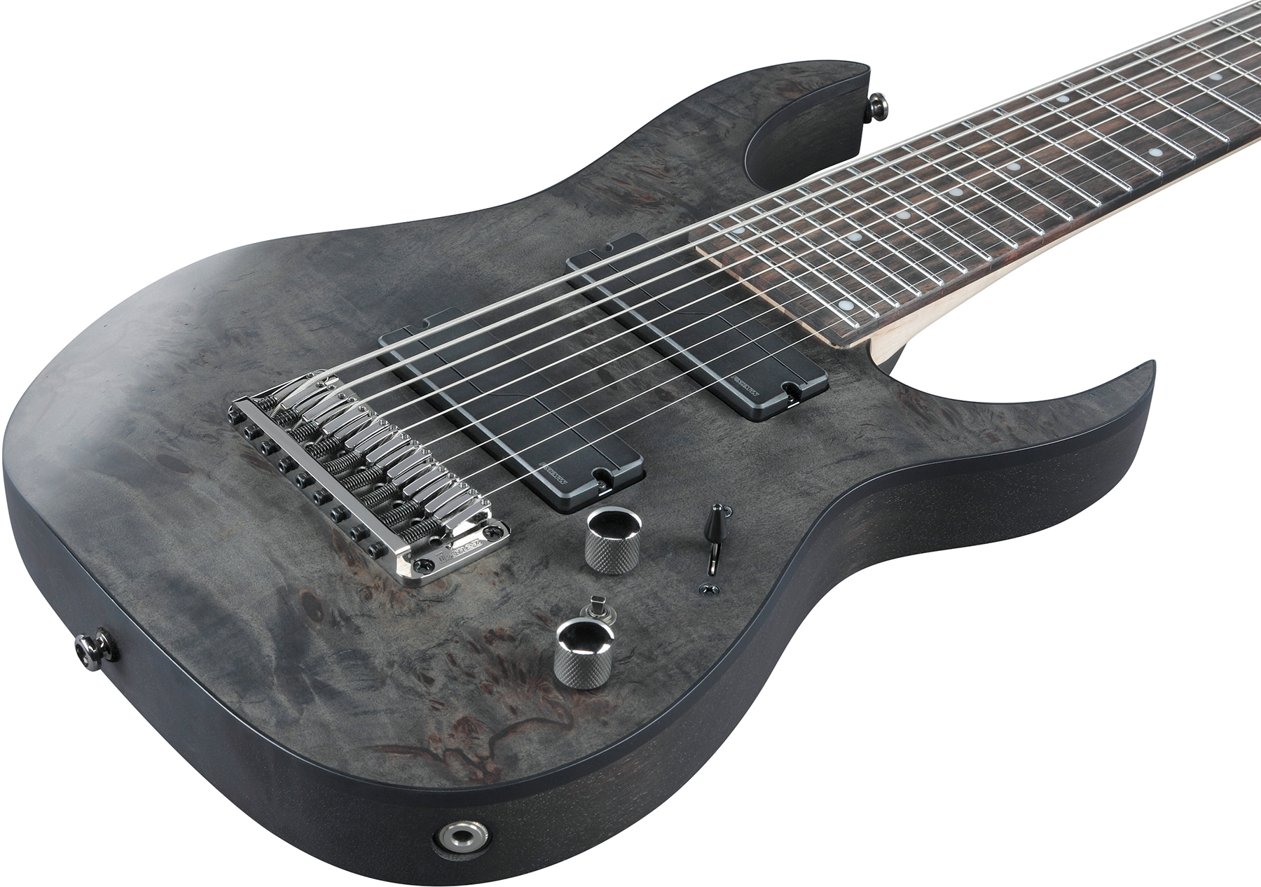 Ibanez Rg9pb Tgf Axe Design Lab 9c 2h Fishman Fluence Modern Ht Eb - Transparent Grey Flat - Guitare Électrique 8 Et 9 Cordes - Variation 2